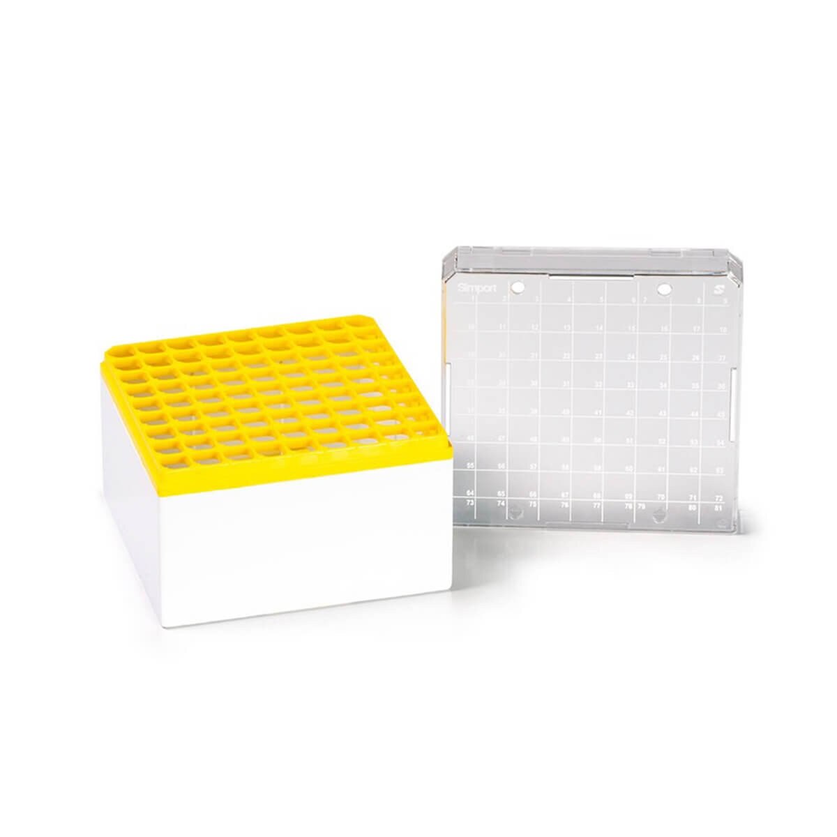 Cryogenic storage box, yellow